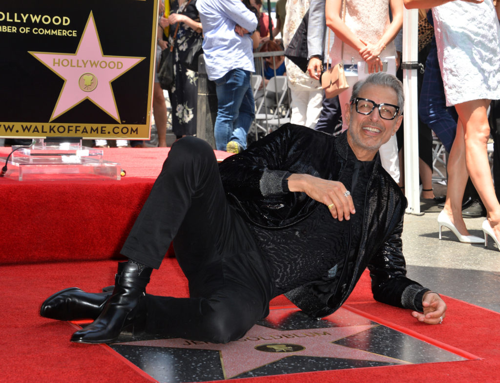 Jeff Goldblum at his hollywood walk of fame star ceremony
