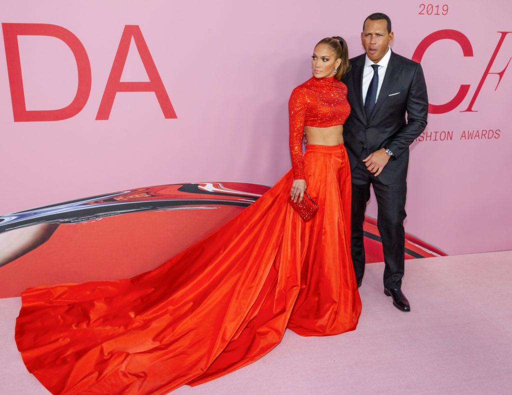 Jennifer Lopez and Alex Rodriguez together at an event