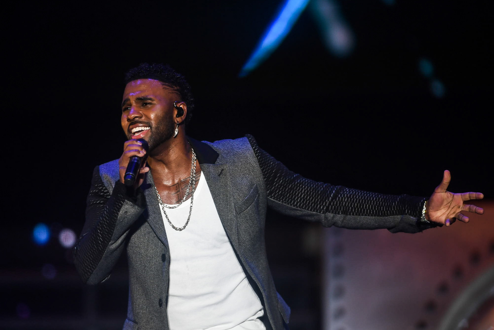 American singer, songwriter, and dancer Jason Derulo performs for the 2019 FIBA Basketball World Cup in Shenzhen city