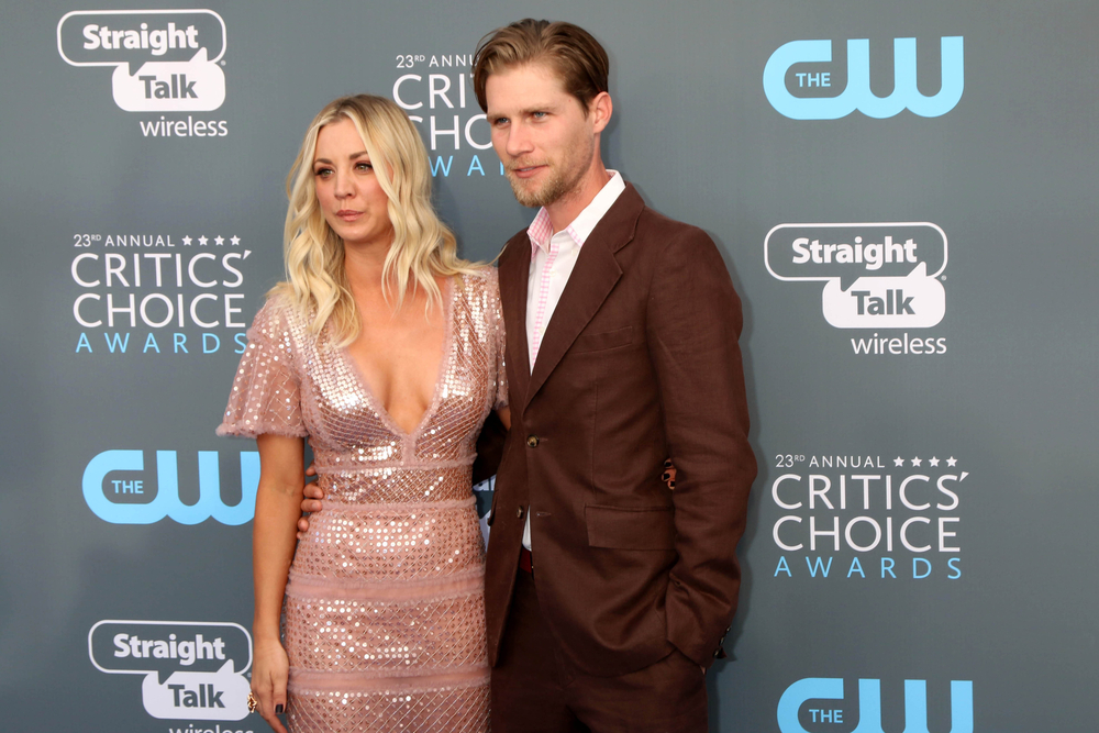Kaley Cuoco and her husband Karl Cook attend the Critic's Choice Awards. Photo via s_bukley