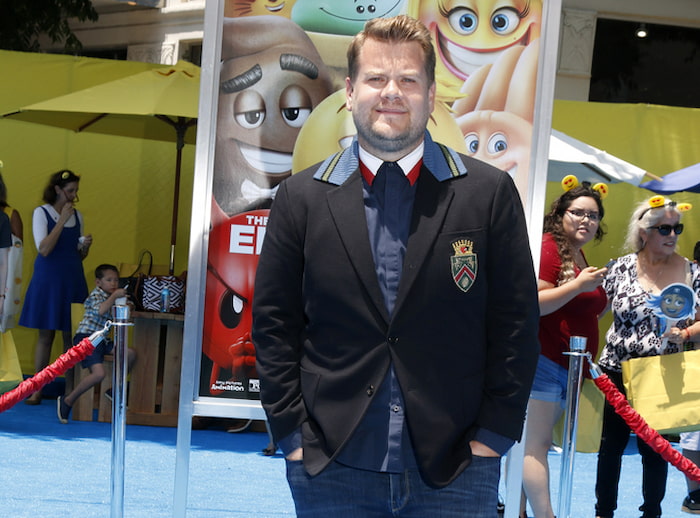 James Corden at the premiere of the Emoji movie
