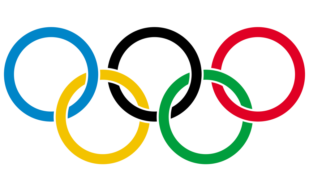 Stock photo of the five rings of the Olympic games for the Tokyo 2020 Olympics